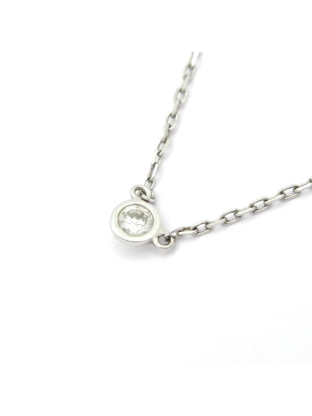 Ahkah 18K White Gold Diamond Necklace #346391A58B